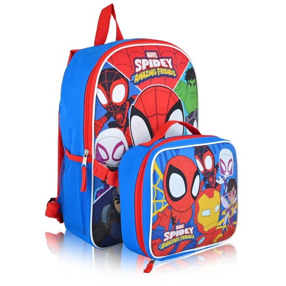 Fast Forward Other - Spidey and His Amazing Friends 16" Backpack with Lunch Box Set, School Bag NEW